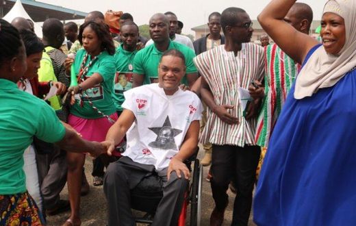 CPP flag bearer with party members