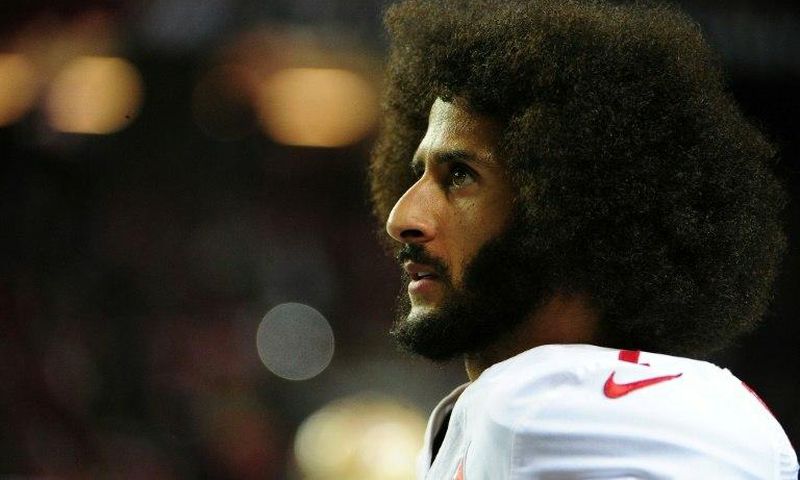 Former 49ers quarterback Colin Kaepernick was embroiled in controversy for kneeling during the traditional playing of the US national anthem before games, in protest of police brutality against minorities