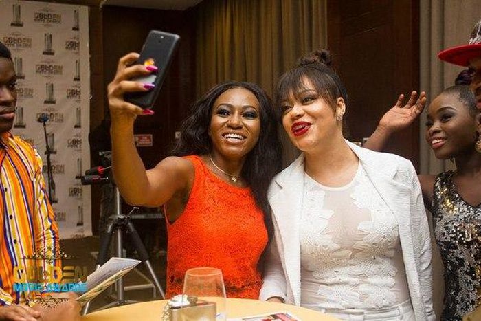 Nadia Buari in white