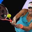 Germany's Angelique Kerber hits a return against Coco Vandeweghe of the US during their women's singles match at the Australian Open in Melbourne on January 22, 2017