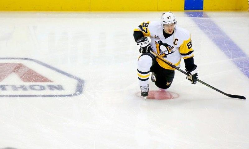 Sidney Crosby of the Pittsburgh Penguins leads the NHL with 44 goals this season, only the second time in his career he set the pace