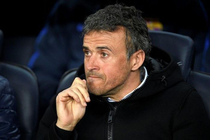 Barcelona's coach Luis Enrique looks on before their match against Real Sporting de Gijon at the Camp Nou stadium in Barcelona on March 1, 2017