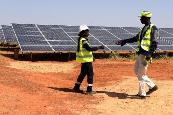 The opening ceremony of a photovoltaic solar farm in Bokoul, Senegal, last month