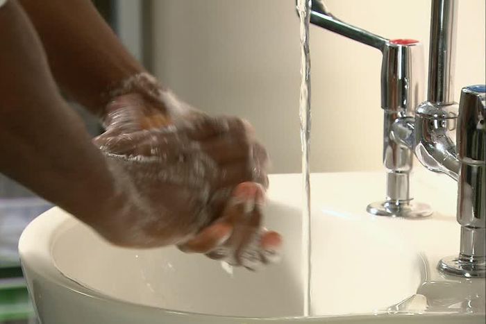 Washing hands