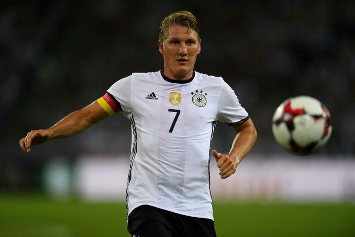 Bastian Schweinsteiger in action during Germany's international friendly against Finland in August 2016
