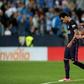 Barcelona's Brazilian forward Neymar da Silva (L) walks off the pitch during the Spanish league football match Malaga CF vs FC Barcelona at La Rosaleda stadium in Malaga on April 8, 2017