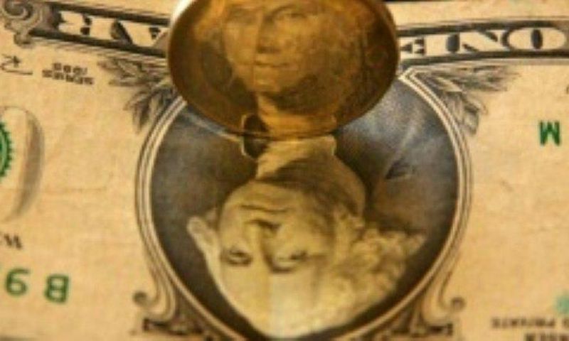 The dollar has tumbled after the Federal Reserve lifted interest rates but signalled a slower pace of increases this year