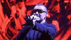 Late British singer George Michael performs on stage in the French city of Nice in September 2011