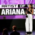 Ariana Grande accepts Artist of the Year onstage during the 2016 American Music Awards at Microsoft Theater on Nov. 20, 2016 in Los Angeles.
