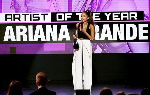 Ariana Grande accepts Artist of the Year onstage during the 2016 American Music Awards at Microsoft Theater on Nov. 20, 2016 in Los Angeles.