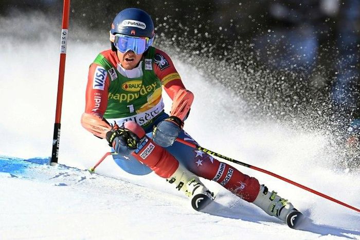 US Ted Ligety competes during the FIS Alpine World Cup Men Giant Slalom on December 4, 2016 in Val d'Isere, in the French Alps