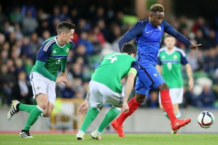 Moussa Dembele (right) scored a double for the France Under-21 side in the international break