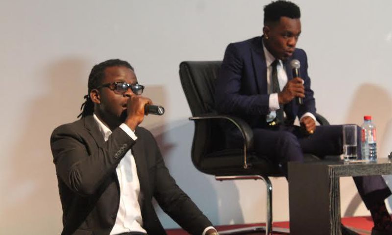 Jupitar and Patoranking at the "GOE" album launch