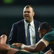 Australia's coach Michael Cheika watches his players warm up ahead of their Rugby Championship Int'l Test match against Argentina, at Twickenham stadium in London, on October 8, 2016