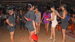 A gathering of prostitutes