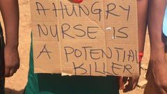 Scores of unemployed nurses on Wednesday, April 27, hit the streets to protest against delays in their postings