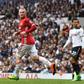 Manchester United striker Wayne Rooney runs back after scoring a goal during the English Premier League match against Tottenham Hotspur at White Hart Lane in London, on May 14, 2017