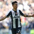 Juventus' forward Paulo Dybala from Argentina celebrates after scoring during the Serie A match against Lazio at the Juventus Stadium in Turin on January 22, 2017