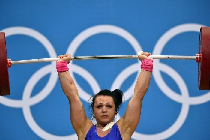 Kazakhstan's Svetlana Podobedova won the gold medal during the women's 75kg weightlifting event at the London 2012 Olympic Games