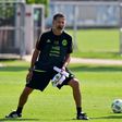 The coach of Mexico's national football team, Colombian Juan Carlos Osorio, conducts a training session in Mexico City on October 4, 2016
