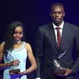 Usain Bolt of Jamaica (R) and Almaz Ayana of Ethiopia pose with their awards after being elected male and female World Athlete of the Year 2016 in Monaco, December 2, 2016.  REUTERS/Eric Gaillard