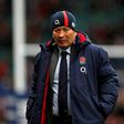 England's coach Eddie Jones is pictured on the pitch ahead of the Six Nations international rugby union match between England and Italy at Twickenham stadium in south west London on February 26, 2017