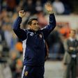 Real Zaragoza's coach Manolo Jimenez reacts during the Spanish league football match between Valencia CF and Real Zaragoza at the Mestalla stadium in Valencia on March 21, 2012