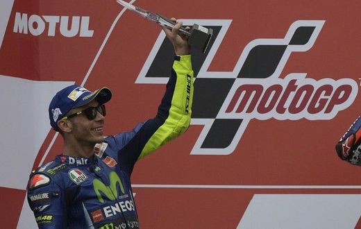 Yamaha biker Valentino Rossi has made the podium in each of the season's first three races in Qatar, Argentina and the United States