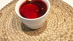 Hibiscus infused with Cloves, Ginger and Orange slices (Ndudu by fafa)