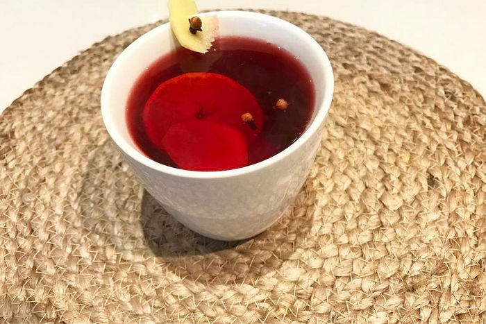 Hibiscus infused with Cloves, Ginger and Orange slices (Ndudu by fafa)