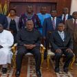 President John Dramani Mahama with the nine-member EXIM Bank Board of Directors.