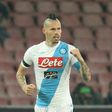 Napoli's midfielder from Slovakia Marek Hamsik celebrates scoring against Inter Milan on December 2, 2016
