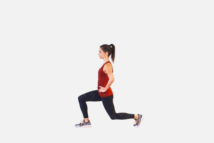 reverse lunge with pulse