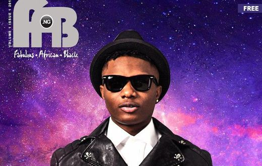 Wizkid on the cover of Fab African Black magazine