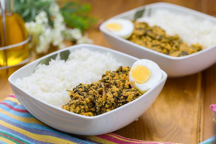 Rice with palava sauce (Telandeworld)