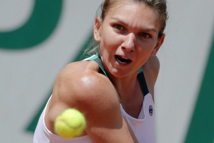 Romania's Simona Halep in action against Ukraine's Elina Svitolina in the French Open quarter-finals on June 7, 2017