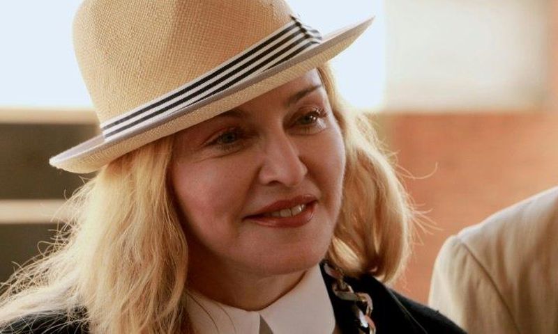Madonna inspects a surgical unit for children that her charity, Raising Malawi, is funding in the city of Blantyre in July 2016