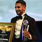 Algerian and Leicester forward Riyad Mahrez poses for a photo after being crowned African Footballer of the Year in Abuja, on January 5, 2017