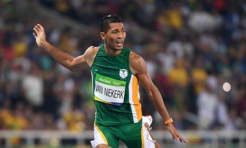 South Africa's Wayde van Niekerk crosses the finish line to win the 400m title at the 2016 Olympic Games in Rio de Janeiro