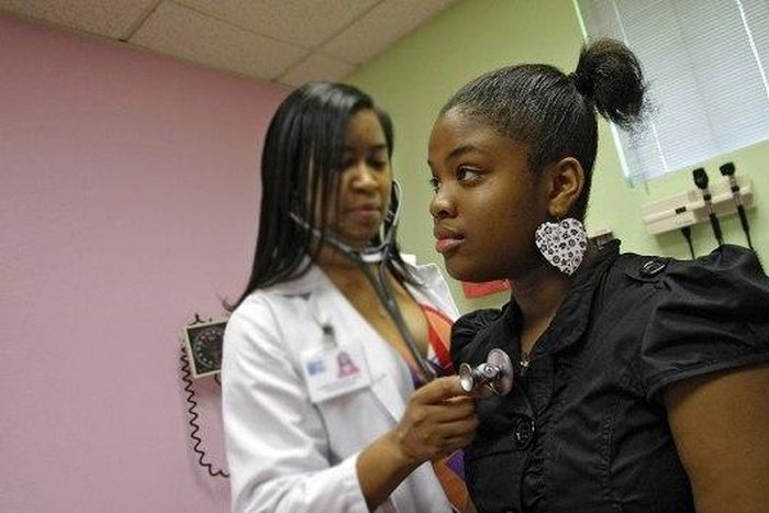 Doctor attends to a patient