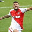 Monaco mildfielder Gabriel Boschilia celebrates after scoring a goal during the French L1 match against Lorient on January 22, 2017 at the Louis II Stadium in Monaco