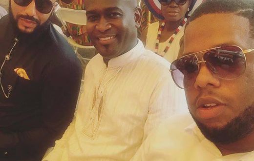 D-Black takes selfie with Matthew Mensah and Osei Tutu