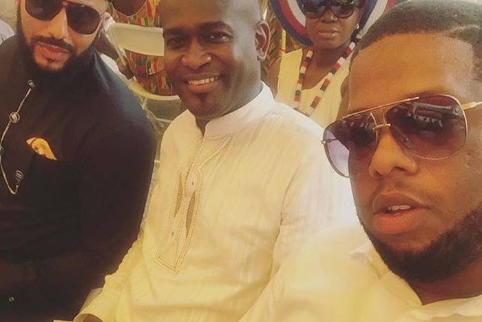 D-Black takes selfie with Matthew Mensah and Osei Tutu