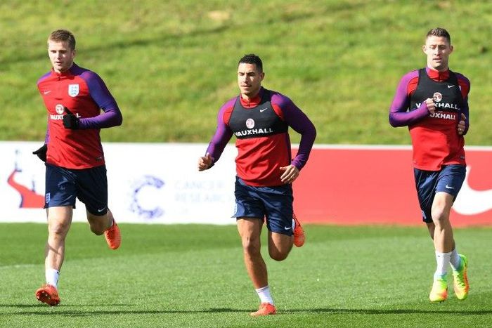 England will start as strong favourites against Lithuania, but midfielder Eric Dier (L) says thoughts of their humiliation last year by Iceland will not be far away