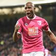 Bournemouth's striker Benik Afobe celebrates after scoring their second goal during the English Premier League football match against Crystal Palace February 2, 2016