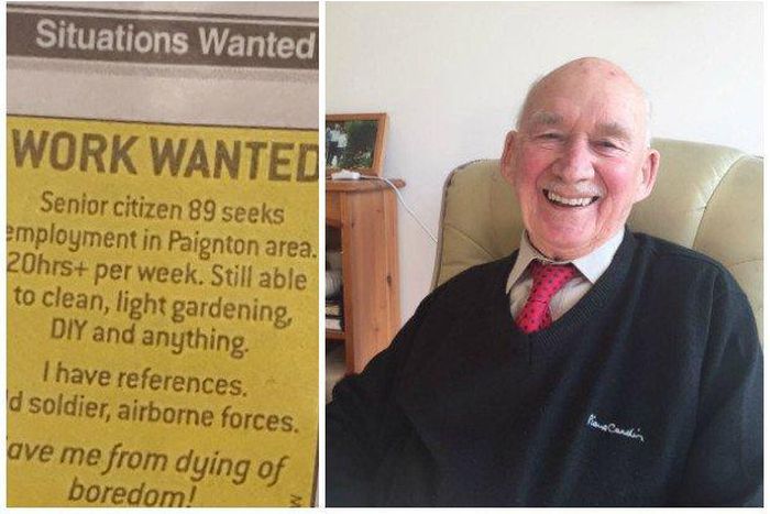 Will someone please hire this 89-year-old man so he doesn’t die of boredom