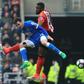 Sunderland's Victor Anichebe (R) challenges Bournemouth's English defender Adam Smith (L) during their Premier league match at the Stadium of Light in Sunderland, north-east England on April 29, 2017