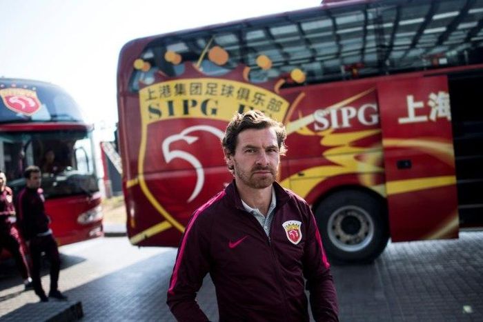 Andre Villas-Boas, head coach of Shanghai SIPG, arrives for a season launch event in Shanghai, on February 13, 2017