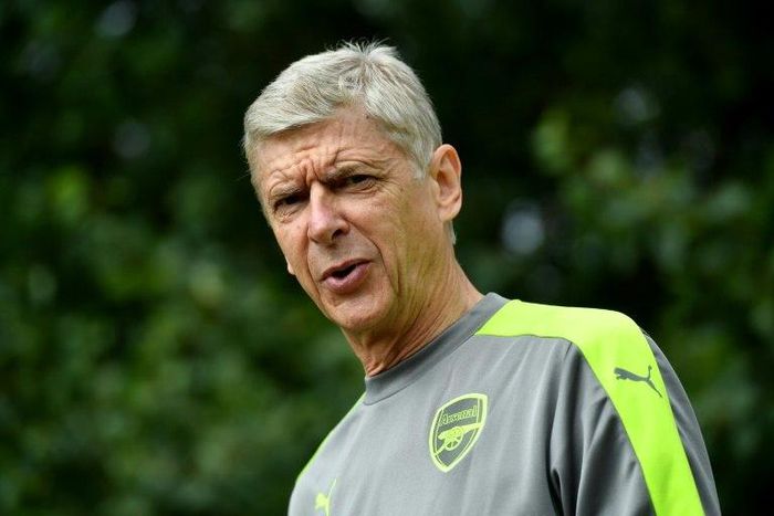 Arsenal's French manager Arsene Wenger arrives for a training session at Arsenal's London Colney training ground