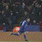 Leicester City's striker Jamie Vardy celebrates after scoring on December 10, 2016